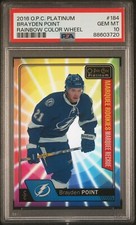 PSA 10 BRAYDEN POINT 2016/17 O-Pee-Chee Platinum *RAINBOW COLOR WHEEL* ROOKIE!