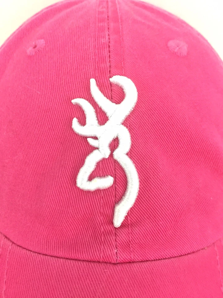Browning Hat Deer Logo Cap Womens Pink Baseball Trucker Hunting Fish Strapback - Image 2 of 4