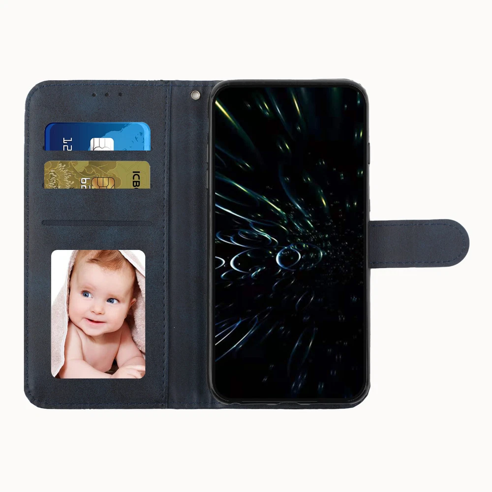 Durable Leather Wallet Stand Case for iPhone 16 15 14 13 12 11 Pro Max Plus