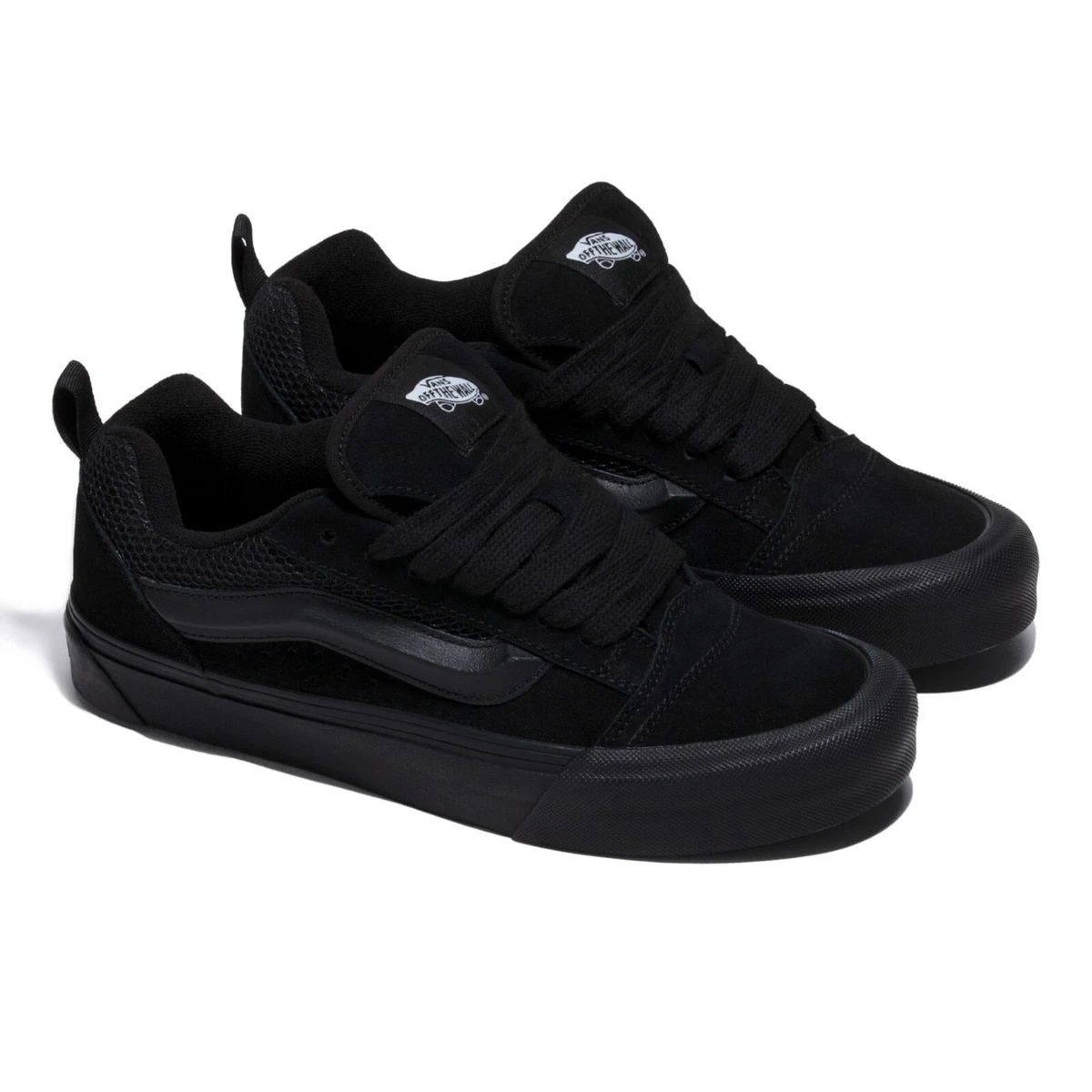 All black low cut vans cheap