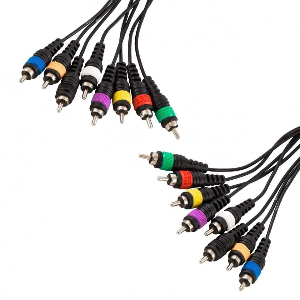 8-Way 3m RCA Phono to RCA Phono Loom / Effects Patch / Multicore Cable - Image 2 of 4
