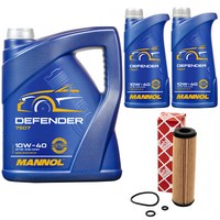 MotoröL Set Mannol 10W-40 API SN 7 Liter + ÖLfilter FüR Mercedes C-Klasse W203