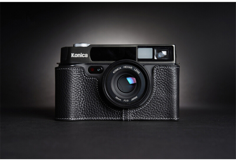 Konica Hexar AF Half Case Camera Black Green Retro Cover Leather