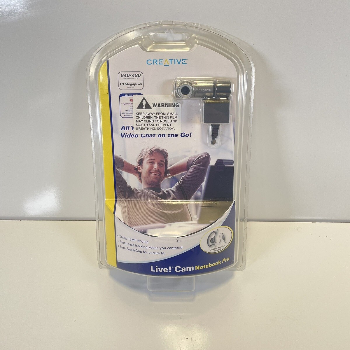 Creative Live! Cam Notebook Pro VF0250 Web Cam With Headset NOS