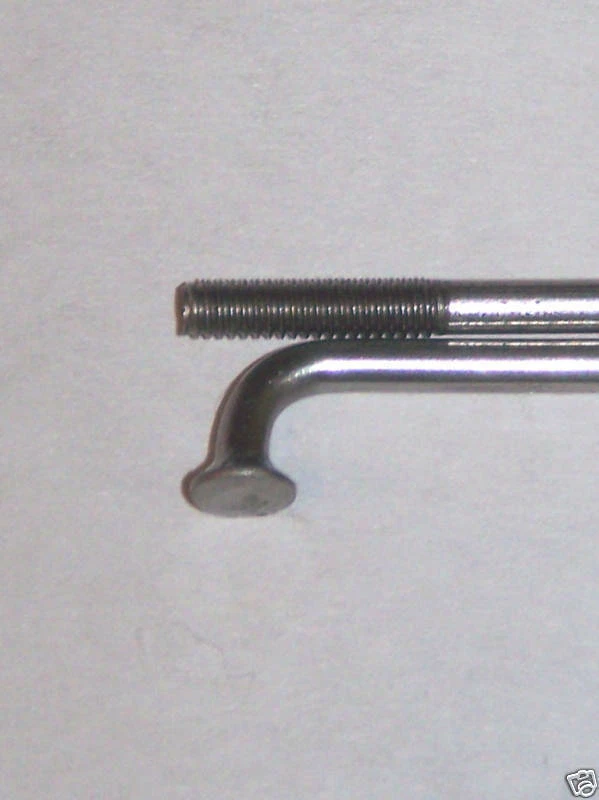 Custom length 14g (2.0mm) SILVER Stainless J-bend bicycle spokes w/o Nipples