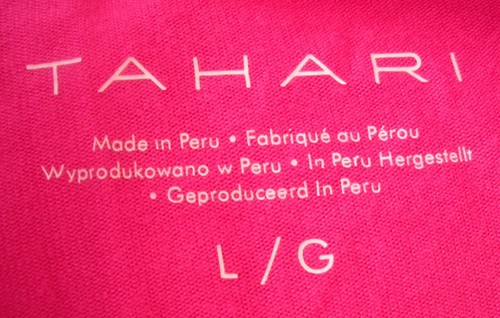 Camiseta Top Tahari L Rosa Caliente Mangas 3/4 Básica Clásica - Imagen 5 de 5