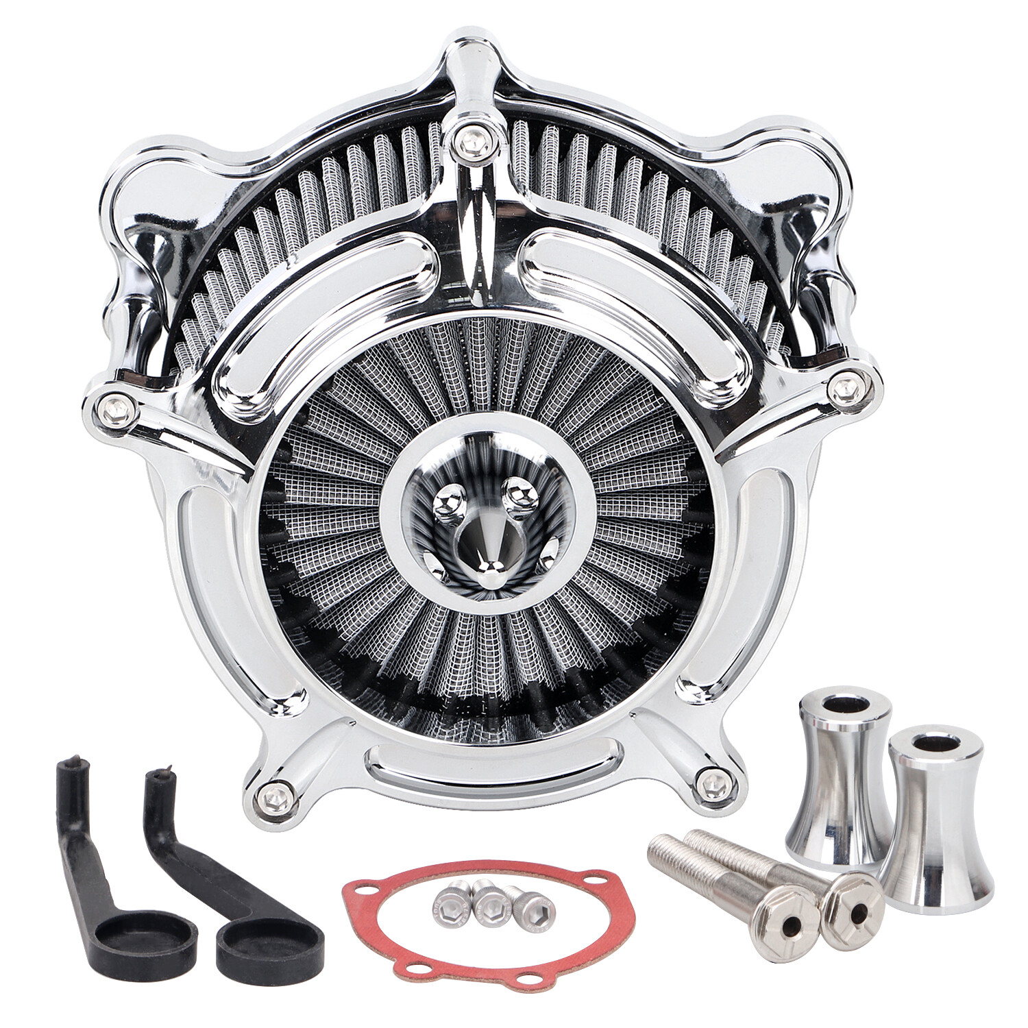 Air Cleaner Grey Intake Filter Kit For Harley Road King Softail Custom FLHRS US