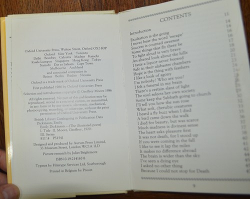 Selected Poems (Illustrated Poets) by Dickinson, Emily Hardcover 1986 - Picture 4 of 4