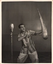 CUBAN MUSICAL MEMORIES YOUNG MUSICIAN & BIG GUIRO CUBA 1950s VTG Photo Y 394