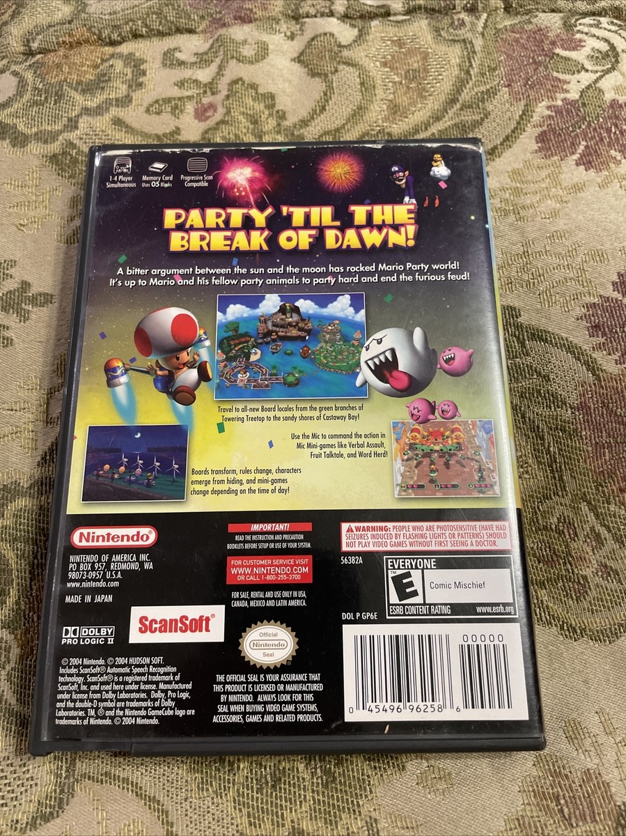 Custodia Originale + Artwork Mario Party 6 Per Gamecube - Solo Contenitore (NO GIOCO)