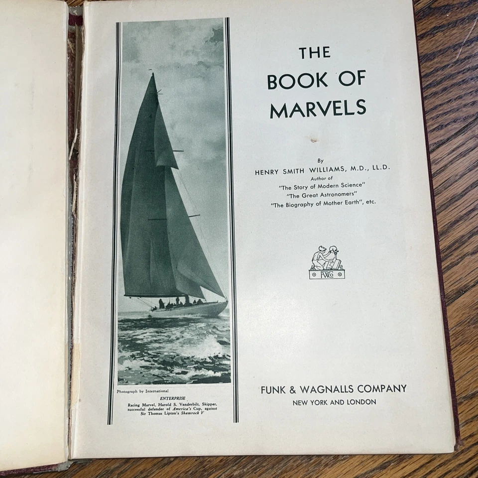VINTAGE 1931 FUNK & WAGNALL'S BOOK OF MARVELS HARDCOVER Foto 3 de 4