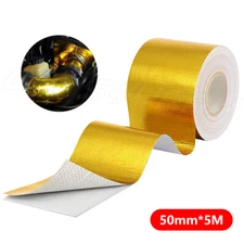 2" 16FT GOLD HEAT BARRIER SHIELD ROLL FIBERGLASS WRAP TAPE EXHAUST PROTECTION