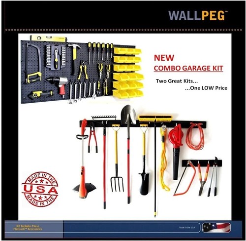 Organizador de pared y organizador de almacenamiento de herramientas de jardín WallPeg Pegboard - PK 160 - Imagen 2 de 6