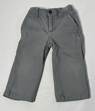 Janie and Jack Gray Pants Elastic Waist Bottoms Baby Boys Sz 12-18 Months