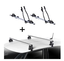 2x Fahrradträger SAGITTAR + Dachträger EVO ALU für Skoda Citigo 5 Türer ab 2012