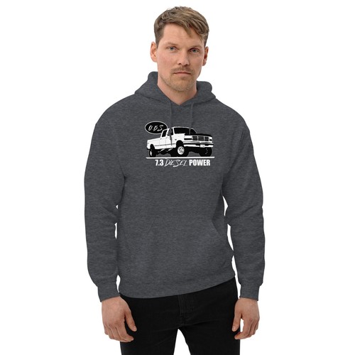 OBS Crew Cab Hoodie, 7.3 Powerstroke Diesel Sweatshirt, 73 Power Stroke - Picture 6 of 11