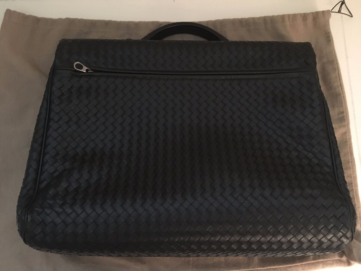 Bottega Veneta Intrecciato Woven Leather Men Briefcase Bottega Veneta Intrecciato Woven Leather Men Briefcase