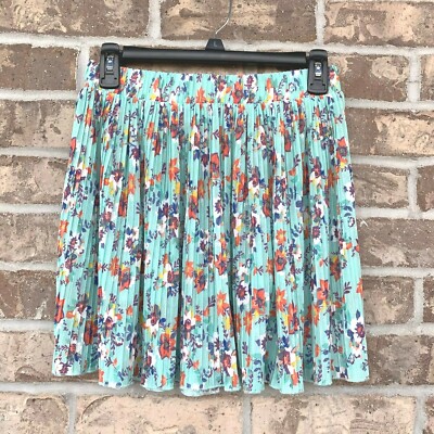 floral pleated mini skirt