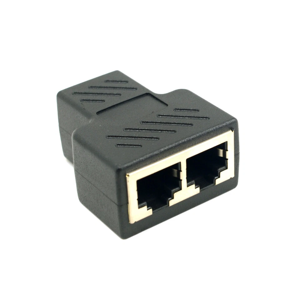 4pcs STP UTP Cat6 RJ45 8P8C Plug To Dual RJ45 Splitter Network Ethernet Adapter - Image 3 of 4