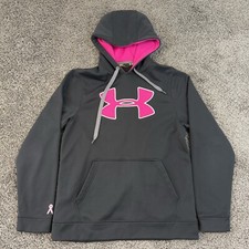 Under Armour UA Black Pink Sweatshirt Hoodie Size S Small Pullover Women  s
