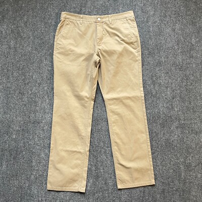 Bonobos Pants Mens 35X32 Brown Chinos Straight Leg Mid Rise Cotton Flat Front