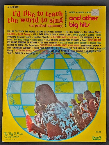 I'd Like to Teach the World to Sing and other Big Hits - Songbook (1973) - Organ