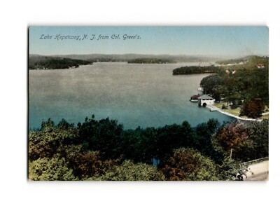 Vintage Postcard Lake Hopatcong NJ View from Col. Green s Germany Unused