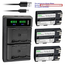 Kastar Battery LTD2 USB Charger for Canon BP-950G BP-955, BP-970 BP-970G BP-975