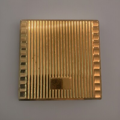 Vintage Bourjois Gold Tone Powder Compact