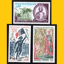 3 TIMBRES POSTE DE FRANCE - NAPOLEON BONAPARTE - N° 1610/1730/1776 NEUFS **