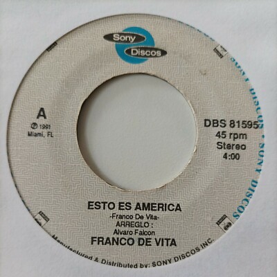 Franco De Vita Esto Es America SONY DISCOS DBS 81595 VG+ #2161