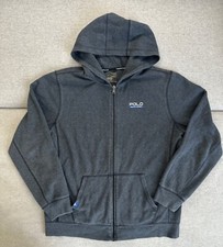 Polo Ralph Lauren Performance Track Jacket Youth XL Gray Full Zip Hoodie