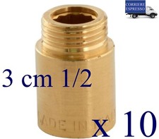 PROLUNGA OTTONE MADE IN ITALY DA 1/2" X 3 CM KIT 10 PEZZI