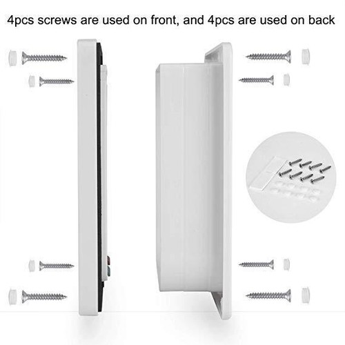 Large 4-Way Safe Lockable Cat Door Pet Dog Brushy Flap Scalable Screen Locking - Picture 8 of 15