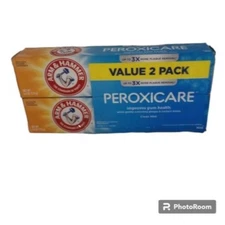 2 Pack Arm & Hammer Peroxicare Anti-Cavity Fluoride Toothpaste Clean Mint 6 oz