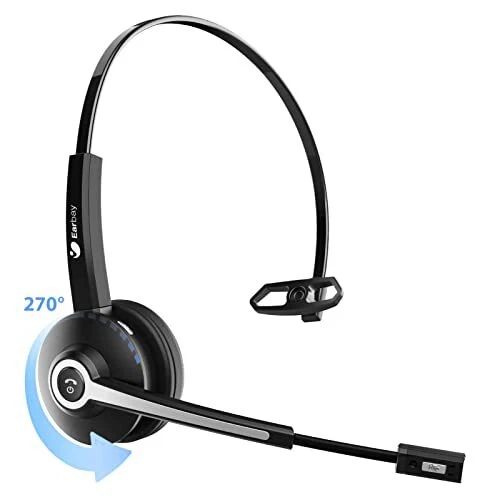 Trucker Bluetooth Headset V5.0, Wireless Headset with Mic Noise  Canceling&Mute f