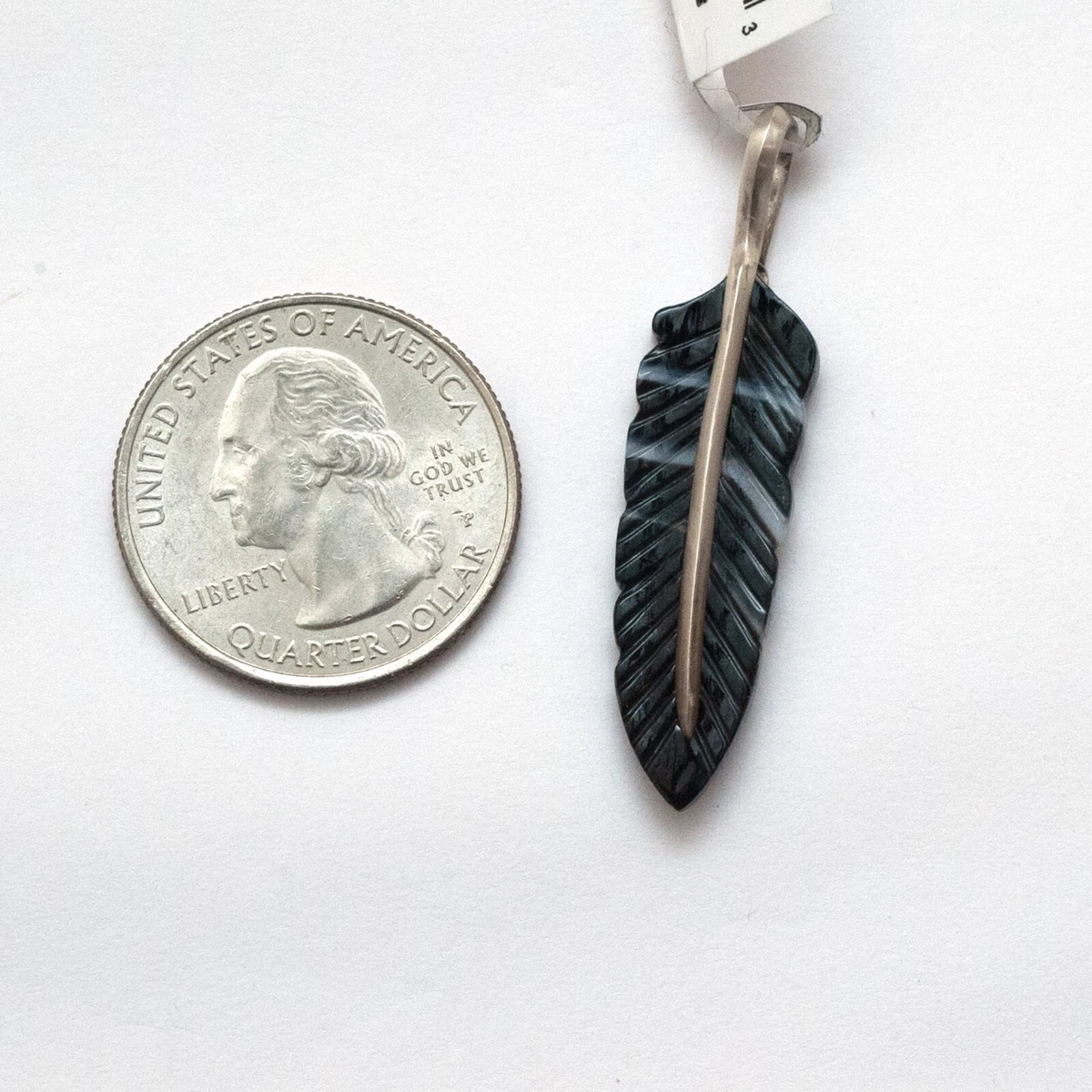 New DAVID YURMAN Men s Southwest Feather Charm Amulet Enhancer in Agate
