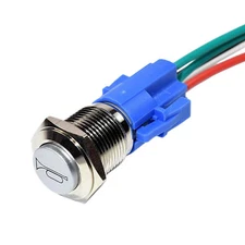 12V Push Button Air Horn Switch Wire Connector for Car Truck Tractor Motorcycle