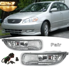 For 2003 2004 Toyota Corolla Halogen Driving Fog Lights Lamps w/Switch Wiring