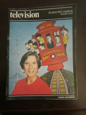 St Louis Post Dispatch Regional TV Guide Jan 1977 Cloris Leachman Cartoons