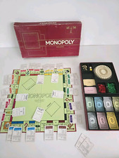 Monopoly Deluxe with carousel & guilded tokens - family board game 