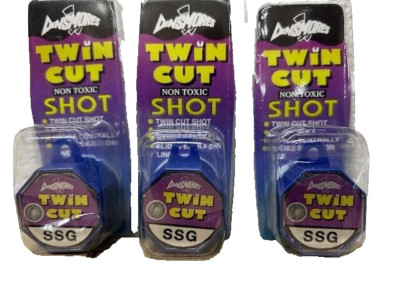 3 x  Dinsmores SSG Shot Tubs  Easy twist dispenser Fishing Shot Non Toxic