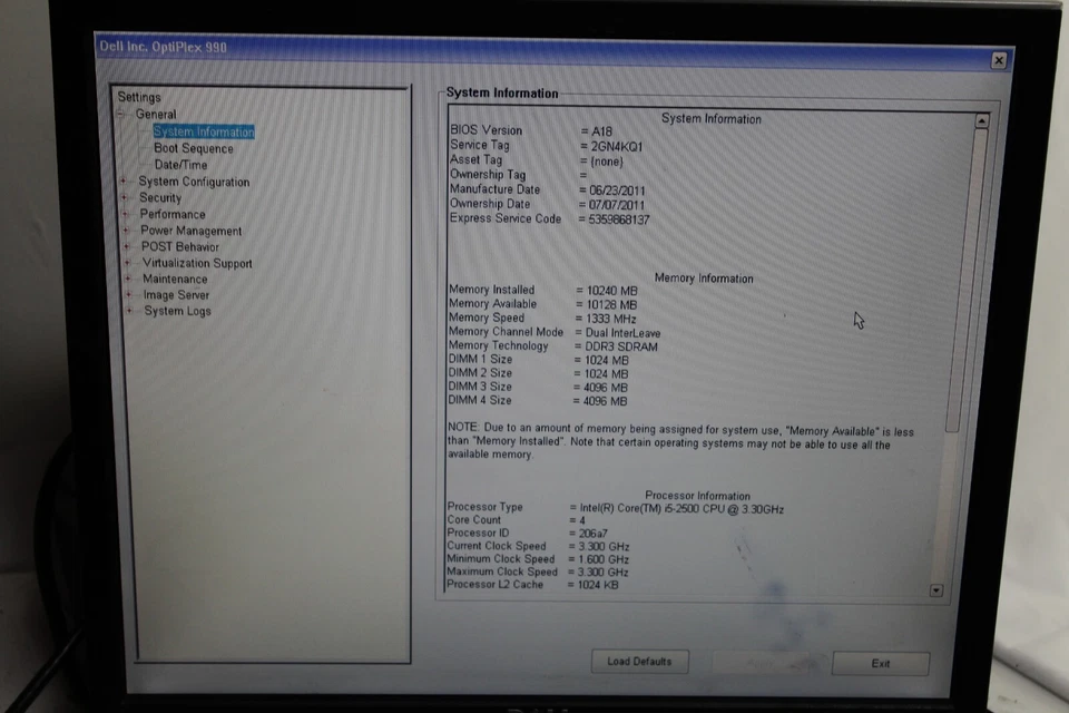 Dell OptiPlex 990 DT Intel Core i5-2400 3.20GHz 4GB No HDD NO/OS PC Desktop #28 - Image 2 of 4