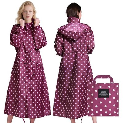LAMA Womens Long Raincoats Rain Jacket Waterproof Packable Outdoor Hooded Win...