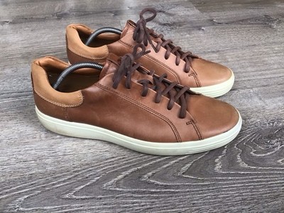 Ecco Brown Casual Leather Men s Size 45 EU / 11 US Sneakers Wide Width