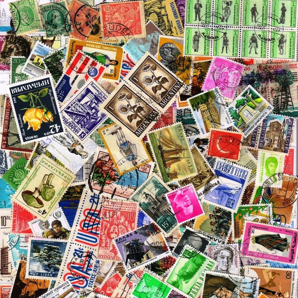 1000 ALL DIFFERENT OLD WORLD Stamps Collection Off Paper Worldwide Lot Pack Set - Image 2 of 4