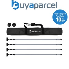 Draper 09666 ROLLINGDOG Dust Barrier Poles, 1.4-3.3m (7 Piece)