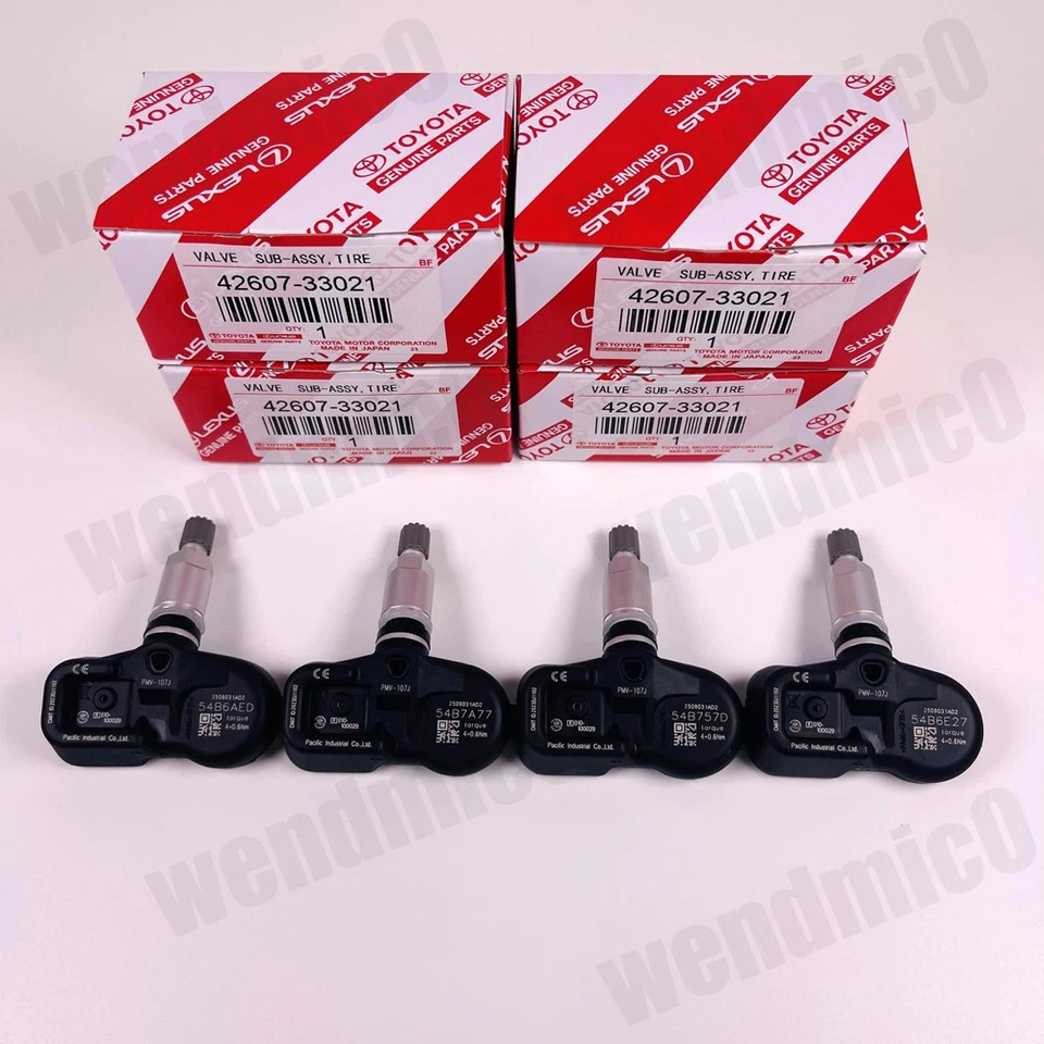 4PCS TPMS Genuine 42607-33021 OEM PMV-107J For Lexus Scion Tire Pressure Sensor - Image 3 of 4