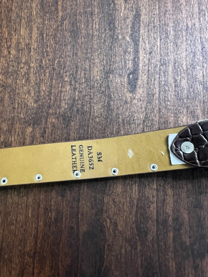 Ремень вестерн из натуральной кожи для девочек блестящий размер маленький - Изображение 4 из 4