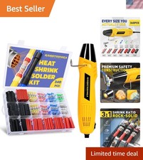 340 PCS All in One Set with Solder Seal Wire Connectors,3:1 Heat Shrink Tubin...